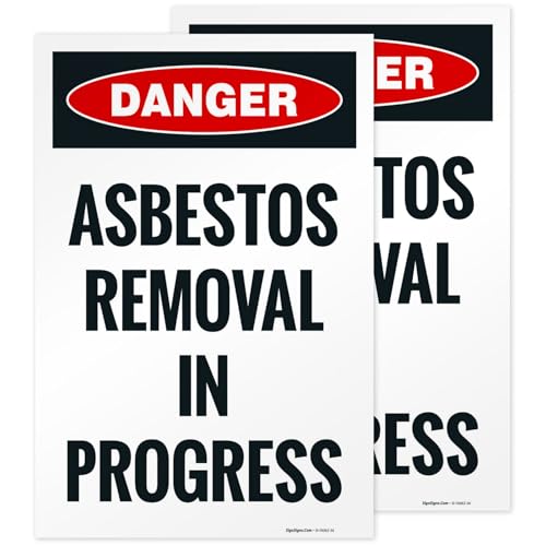 OSHA Danger Asbestos Removal in Progress Sidewalk Sign Kit, - size: 24x36 Inches, style: 2 Pack - Replacement Panels