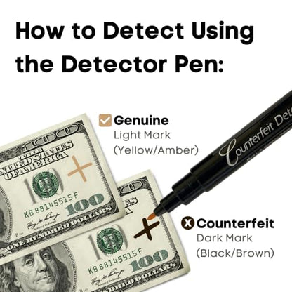 Dri Mark 30 Pack Counterfeit Bill Detector Marker Pen, Made in The USA, 3 Times More Ink, Pocket Size, Fake Money Checker - Money Loss Prevention Tester & Fraud Protection for U.S. Currency - size: 30 Pack
