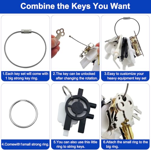 22 Pcs Dispenser Key Set, Compatible with Bobrick, Bradley, Kimberly Clark, Tork, Georgia Pacific, San Jamar, Cat 74, E114 and More, Replacement Key for Most Paper Towel, Toilet Paper, Soap Dispensers