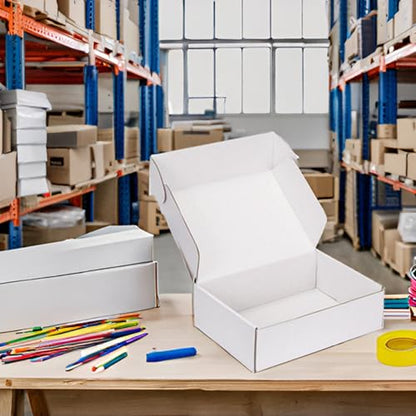 10x10x3 White Shipping Boxes for Small Business, Packing, 25 Pack - color: White, size: 10x10x3 Inch