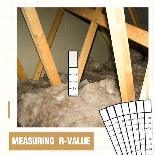 Attic Measuring Rulers (Case of 1000), 20 Inch, Card Stock, Attic Insulation R-Value Ruler for Insulators Ceiling Insulation