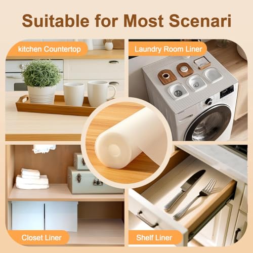 FEXIA Shelf Liner for Kitchen 20IN x 20FT Cabinet Drawer, Fridge Liner - size: 20"W x 240"L