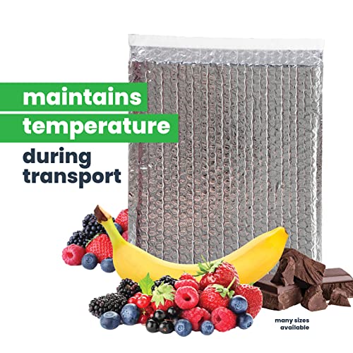 EcoFoil Thermal Insulated Bubble Mailer 6" x 6.5" - 10-Pack - Heat-Protective & Lightweight Bubble Mailer, Protects Temperature-Sensitive Contents, Food Grade Shipping Material - size: 6" x 6.5"