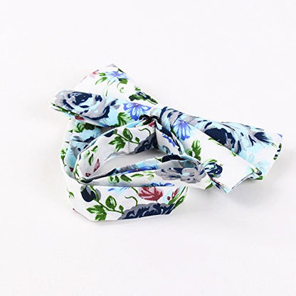 LEVAO Men's Cotton Floral Printing Bow Tie - color: Cb067