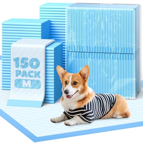 Powools Puppy Pads, 22 x 22 in, Super Absorbent, Spill-Proof, 150 Packs - size: 22" × 22" - 150 Packs