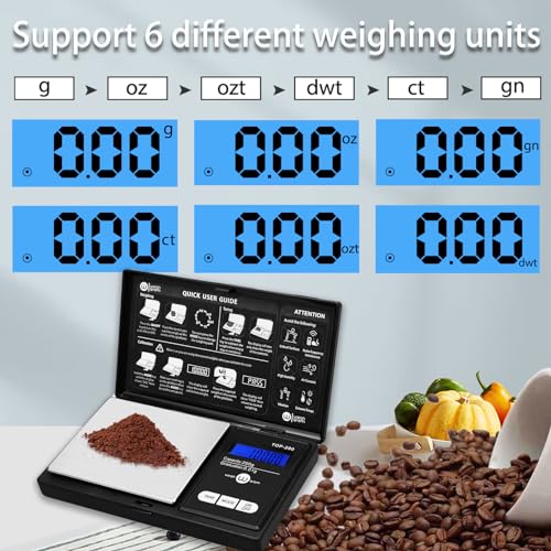 Digital Pocket Gram Scale 200g x 0.01g High Precision with 100g Calibration - size: 200g / 0.01g