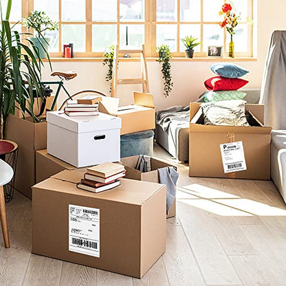 500 Fanfold Direct Thermal Shipping Labels - 4x6, Compatible with Rollo, MUNBYN, iDRPT, Polono, Zebra Thermal Label Printers - color: White