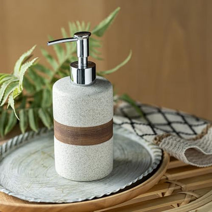 Ceramic Hand Soap Dispenser for Kitchen and Bathroom, Pump Bottle - color: White and White, size: 1xSoap Dispenser