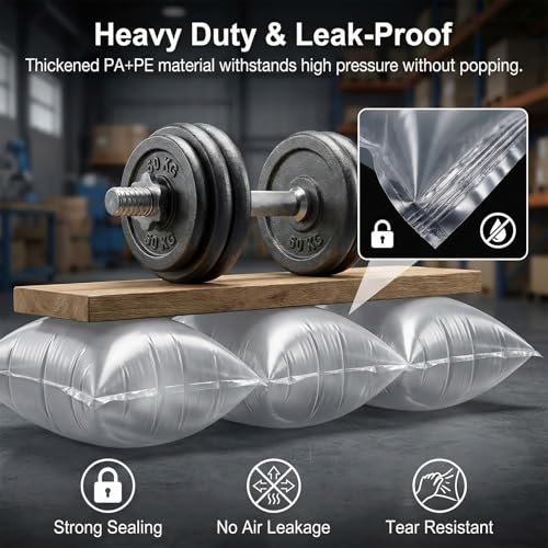 100 Pack Air Pillows for Shipping with Pump, Inflatable Air Bags
