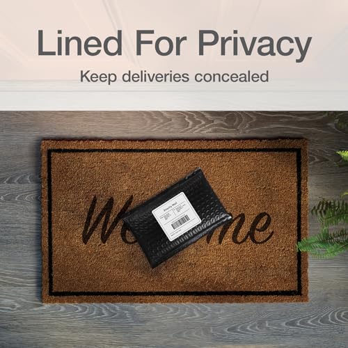 Quality Park Bubble Mailers, 4 x 8 Shipping Envelopes, Self-Seal, Small Black Padded Envelopes, Redi-Strip Peel Off Closure, 50 Per Box (1002352) (Pack of 4) - color: Black, size: 4 x 8 (Pack of 4)