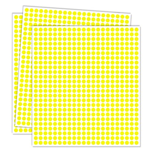 1/4" Yellow Dot Stickers Small Tiny Mini Little Circle Stickers - color: Yellow, size: 1/4 INCH