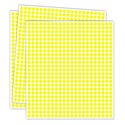 1/4" Yellow Dot Stickers Small Tiny Mini Little Circle Stickers - color: Yellow, size: 1/4 INCH