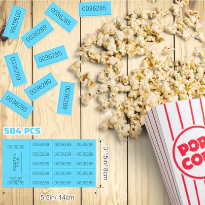Kosiz 15 Bid 504 Raffle Ticket Sheets Chinese Auction Tickets, Lake Blue - color: Lake Blue, size: 15 Bid