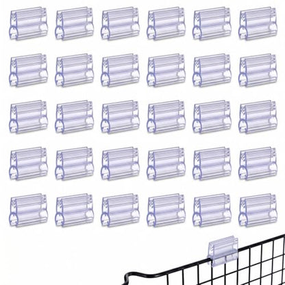 30 Pcs Gridwall Sign Holder Clip, Plastic Grid Wall Accessories