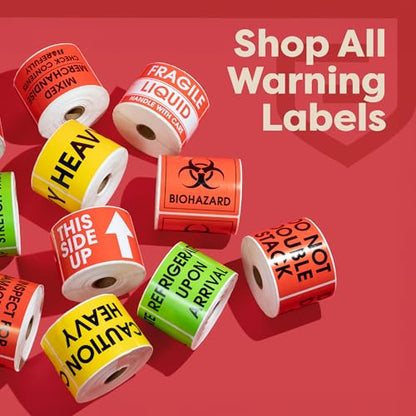 Aegis Adhesives - 3" X 5" Red Perishable Stickers (1 Roll, 500/Roll) - color: Red (Perishable)