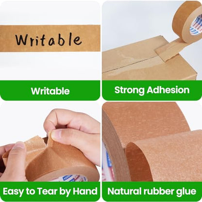 ADHES Heavy Duty Paper Packing Tape Kraft Paper Tape