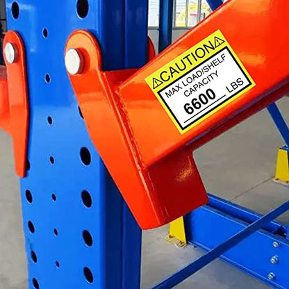 Pallet Rack Capacity Labels Caution MAX Load/Shelf LBS Warning Stickers