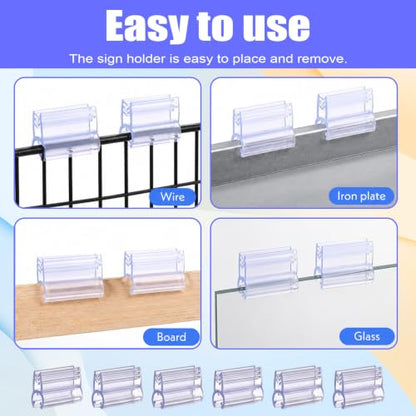 30 Pcs Gridwall Sign Holder Clip, Plastic Grid Wall Accessories