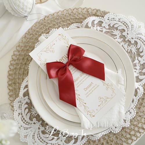 Christmas Red 4.5 Inch Twist Tie Satin Gift Wrap Bows 24 Counts - color: Red