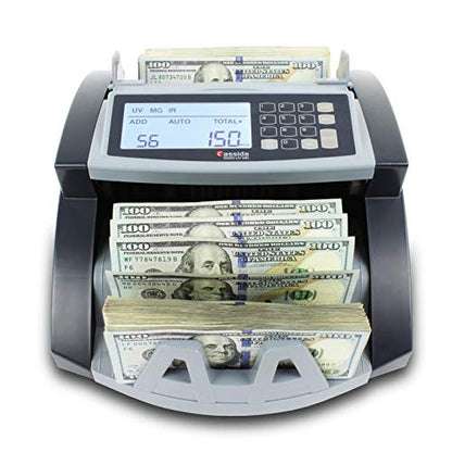 Cassida Money Bill Counter| Business Grade| 1,300 Notes/Min| 5520 UV/MG - size: Small (5520 Uv/Mg)