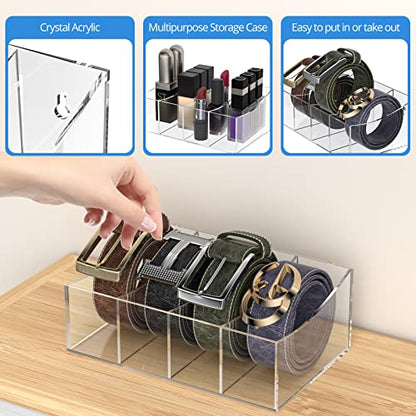 Acrylic Belt Organizer - color: 4 Compartments