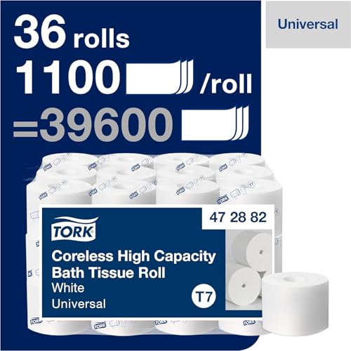 Tork Coreless High-Capacity Toilet Paper Roll T7, 36 x 1100 sheets, 472882 - size: 36 Count (Pack of 1)