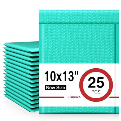 Fuxury Bubble Mailers 10x13 Inch Teal 25 Pack, Opaque Padded Envelopes - color: Teal, size: 10x13" 25PC