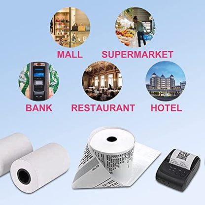 LabelMore 2-1/4" X 85' Thermal Receipt Paper, Credit Card Paper Rolls Thermal, Cash Register Roll, Premium Pos Printer Paper (200 Rolls) - size: 2-1/4" x 85'(200 Rolls)