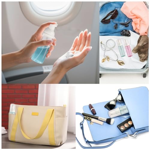 3pcs 2oz Small Size Mousse Plastic Travel Foam Pump Bottle Dispenser - color: Clear+green+pink