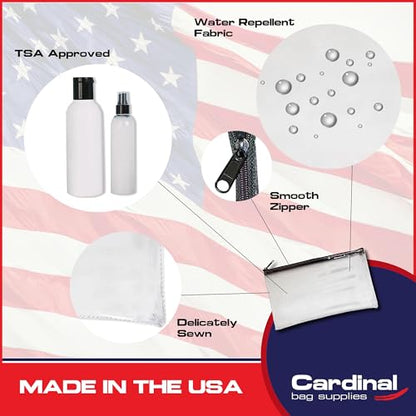 Multi-Purpose Zipper Bag, Clear, 11 x 6 Inch - color: Clear