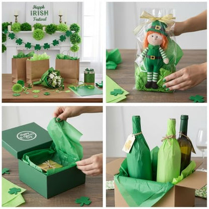 500 Sheets Green Tissue Paper Bulk 15 x 20Inch for Christmas Football Party - color: Green, size: 15 x 20 Inch