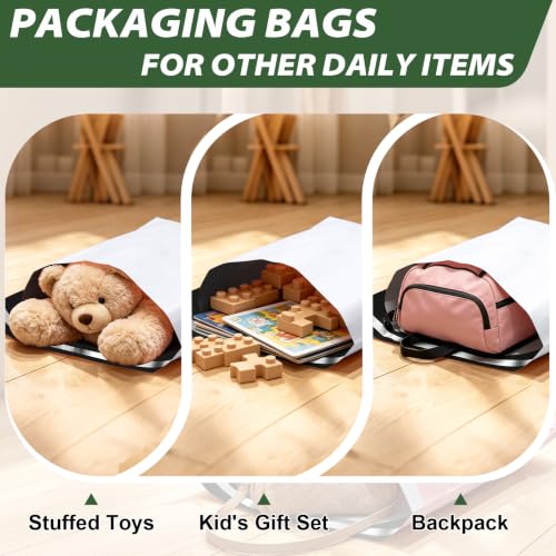 10Pack Thick Large Poly Mailers Bags 19x24 for Clothes and Small Bussiness - color: White, size: 10 Pack-19x24