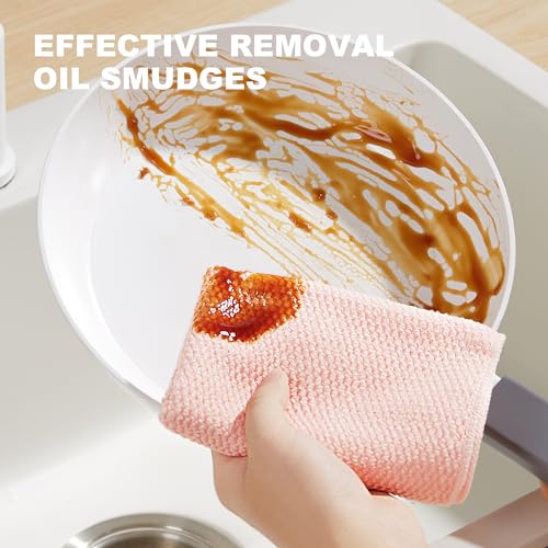 JOYMOOP Microfiber Cleaning Cloth, 5 Piece Set, Small, Multi Color - color: Q