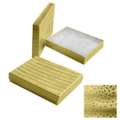 Large Gold Foil Cotton Filled Box #75 - Pack of 100