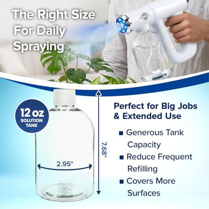 Replacement Spray Bottles for Nano Spray Gun, Universal Fit, 3 Pack, 12 oz - color: Clear Bottle