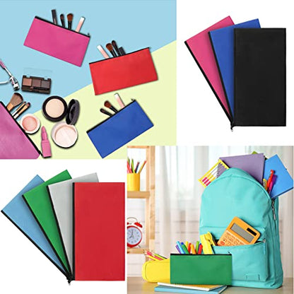 Teling 14 Pack Bank Money Bags with Zipper for Cash, Bright Color - color: Bright Color