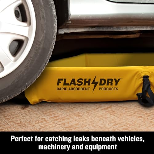 FLASHDRY Portable Spill Containment Berm, Folding Duck Pond, 4'' x 4'' - color: Yellow