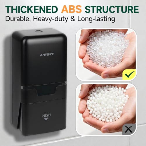 anydry Manual Liquid Soap Dispenser Wall Mount 27oz Large Capacity Black - color: Black