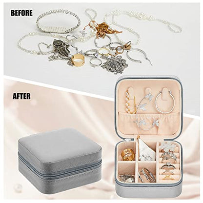 Taiyin 6/12/50 Pcs Travel Jewelry Case Bulk - color: Gray