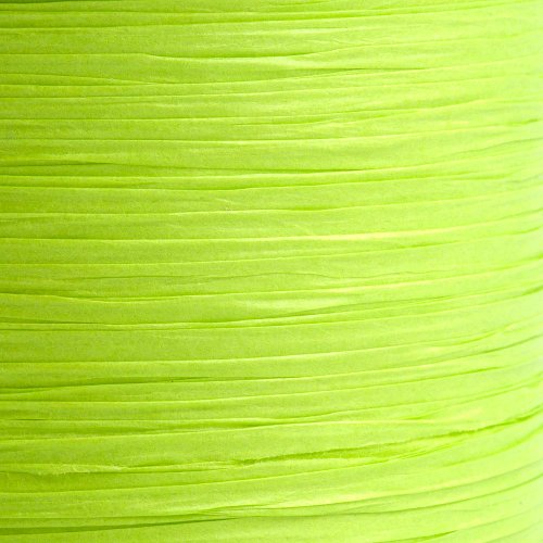 Italian Options Paper Raffia Ribbon 7mm x 100M - Apple Green - color: Apple Green