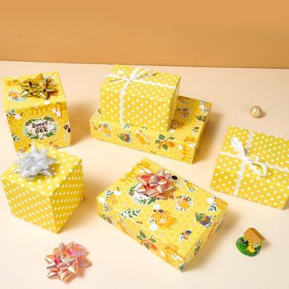 WERNNSAI Bee Wrapping Paper Jumbo Roll - 33 ft Honey Bee Gift Wrap - color: Bee