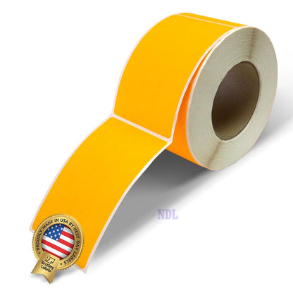 NextDayLabels 500 Rectangle Stickers, Color Coding Labels Roll, (3" x 5") - color: Fluorescent Orange