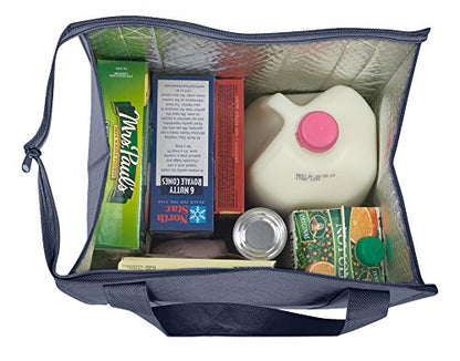 Mediz Hannah Smart Large Capacity Heavy Duty Insulated Shopping Bag - color: Dark Navy