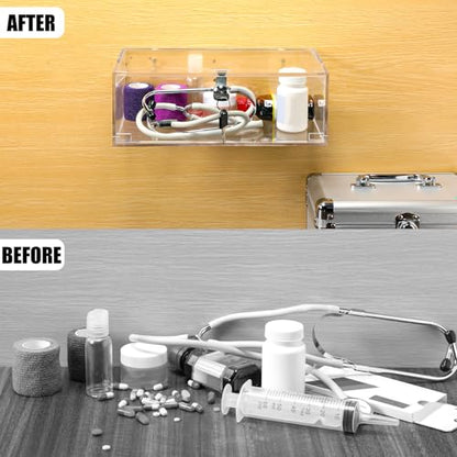 Wonderjune 1 Pcs Fridge Lock Box with Key 8 X 4.5 X 3 Inch - color: Clear, size: 8 x 4.5 x 3 Inch