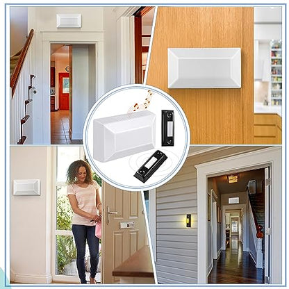 Saillong Wired Doorbell Chime with 2 Lighted Push Buttons, Hill Style - style: Hill Style