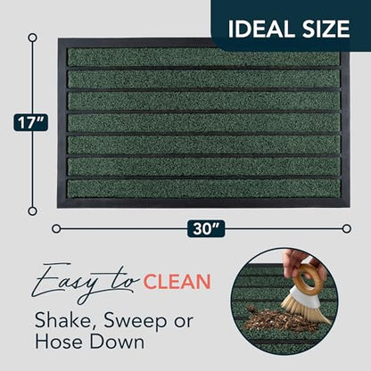 ubdyo Extra Durable Door Mat Outside Entrance (30" x 17", Bright Green) - color: Bright Green, size: 30" x 17" (Rectangular)