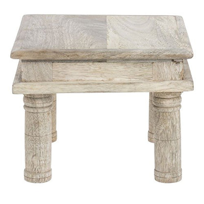 HUBERT Display Riser Square Mango Wood Table Riser - 8 2/3"L x 8 2/3"W x 7"H
