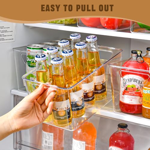 Freebat 12 Pack Pantry Organization and Storage,Clear Plastic Storage Bins - color: Mid 12pack