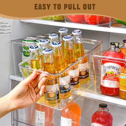 Freebat 12 Pack Pantry Organization and Storage,Clear Plastic Storage Bins - color: Mid 12pack