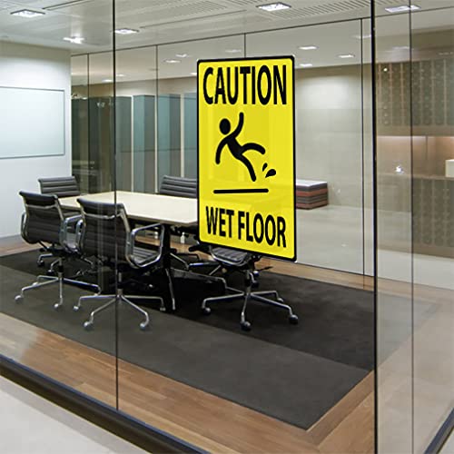 Industrial Decals Vertical Vinyl Stickers Caution Wet Floor Sign Safety Industrial Safety Sign Label Design Only 12x18Inches Design Only - color: Design Only, size: 12x18inches